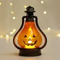 Flickering Pumpkin Lantern Tea Lights, Flameless Pumpkin Tealight Candles for Halloween