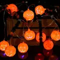 Pumpkin String Lights 2M 10 Leds Warm Funny Faces Energy-Saving Pumpkin String Lights For Home Office Restaurant Party