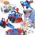 6 in 1 Upgraded STEM Toys Flexible Building Sets for Kids, DIY Engineering Toys Kits, Bright Color Educational Festival Gift