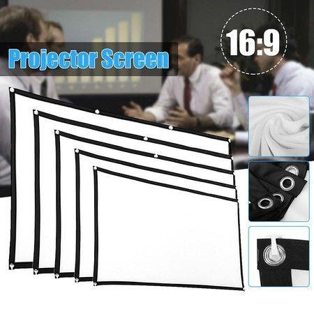 Simple Projection Screen For Home Movies - 100inches, 16:9 Scale, White