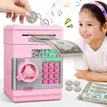 Piggy Bank Cash Coin Can ATM Bank Electronic Coin Money Bank,Best Gifts for Girls/Boys/Kids (Pink)