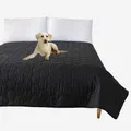Waterproof Dog Bed Cover Pet Blanket for Bed Couch Sofa Reversible Anti-scratch Washable Changing Mat 52*82 inch(Black)