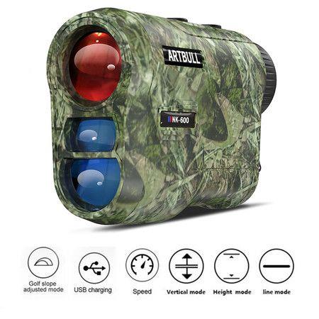 Camouflage Laser Rangefinder for Hunting Telescope Rechargeable 600M Laser Distance meter Golf range finder