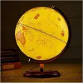 25CM World Globe Antique Desktop Globe Rotating Earth Geography Globe With LED light