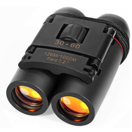 30x60 HD Telescope Long Range Folding Binoculars with Low Light Night Vision Gift for Child Outdoor Bird Watching Camping