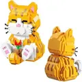 834 Pieces Cute Animal Series Micro Mini Building Blocks Kit, Orange Cat Micros Brick Building Toys