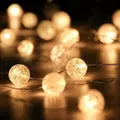Christmas Lights, 10ft Frosted Globe Lights 30 LED Battery Operated Soft White Globe Decorative Lights for Bedroom