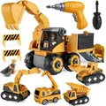 4-in-1 STEM Construction Building Toys ,Christmas Birthday Gifts Boys Girls
