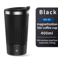 Auto Magnetic Coffee Cup with 3 Speed Mixing Function Stirring Mug with Wireless Mixing Strong Power for Coffee Mocha (Black)