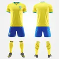 Size 2XL Brazil World Cup Sport Host Stadium Fans Supporter National Team Soccer Footaball Short sleeves T Shirt Trousers Socks
