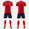 Size 2XL Spain World Cup Sport Host Stadium Fans Supporter National Team Soccer Footaball Short sleeves T Shirt Trousers Socks