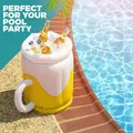 PVC Inflatable Beer Mug Cooler for Pool Party Supplies, BBQ, Beach Parties 32*44*44cm