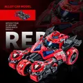 Pull Back Cars Vehicles Motorcycle Launcher Toy Die-cast 3 in 1 Catapult Race Trinity Chariot (Red)