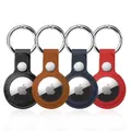 Waterproof Airtag Keychain&Leather Air Tag Holder,Supfine Protective Tracker Case with Loop Key Ring for Apple AirTags,IPX8 Airtag Cover for Wallet,Luggage,Cat,Dog,Pets(4Pack,Black/Brown/Blue/Red)
