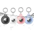 Waterproof Air tag Keychain,4 Pack AirTag Holder,Protective [Anti-Scratch][Shockproof] Tracker Case with Loop Key Ring for Apple AirTags,Airtag Cover for Wallet,Luggage,Cat,Dog,Pets(white/Grey/Pink/Blue)