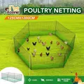 Chicken Run Coop Cage Hen House Chook Pen Fence Enclosure Mesh Net Hutch Habitat Poultry Netting Yard Farm Fencing 1200X125CM