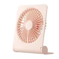 Desk Fan, Portable USB Rechargeable Fan 160� Tilt Folding with 4500mAh Battery 4 Speed Modes for Office Home Camping- Pink