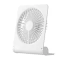 Desk Fan, Portable USB Rechargeable Fan 160� Tilt Folding with 4500mAh Battery 4 Speed Modes for Office Home Camping- White