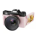 4K Vlogging Camera for YouTube,48MP,Digital Camera for Photography and Video with Flip Screen,AutoFocus,16X Digital Zoom,Wide Angle Lens (Pink)