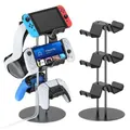Controller Stand 3 Tiers with Cable Organizer for Desk Compatible with Xbox PS5 PS4 Nintendo Switch Headset Holder
