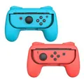 Grips for Nintendo Switch Joycon Controller 2 Pack - Game Accessories Joy-Con Handheld Joystick- Blue/Red Combo