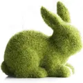 Easter Moss Rabbit Figurine Faux Artificial Moss Rabbit Flying Rabbit