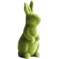 Easter Moss Bunny Flocked Rabbit Statue Figurine Festival Garden Yard Ornament Decoration B