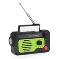 Emergency Solar Hand Crank Portable Weather Radio All band Receiver Color Green