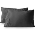 2Pc Brushed Polyester PillowsCase Effen Kleur Envelop Beddengoed Ultra Zachte PillowsCase Color Grey King Size