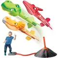 Rocket Launcher for Kids - Launch Up to 100 Feet, Birthday Gift, for Boys and Girls Age 3-7 - Outdoor Toys, Family Fun, Dinosaur Toy