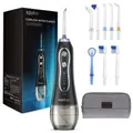 Portable Dental Flosser with 5 Modes, 6 Replaceable Jet Tips, Rechargeable Waterproof Teeth Cleaner for Home and Travel