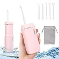 Portable Dental Irrigator, Mini Cordless Oral Irrigator, Water Teeth Cleaner for Travel and Home, Dental Flosser for Teeth, Gums, Braces(1 Pack)