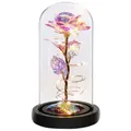 Mom Gifts for Mothers Day Rose Flower Gifts For Women,Mother Day Mom Gifts From Daughter Son,Birthday Gift for Women,Rainbow Rose Flower Gift For Her,Anniversary,Wedding,Light Up Rose In A Glass Dome (Multi Color)