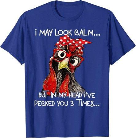 M Funny Chicken Farm Sarcastic Shirt T-Shirt Natural fiber fabrics neck Shirt Fashion Short Sleeve