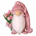 Mother's Day Gnome Faceless Doll Gifts Bedroom Living Room Desktop Decoration Kitchen Decor,Swedish Gnome Plush Decorations Elf Standing Post Home Decor for Mom (Pink 1PC)