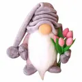 Mother's Day Gnome Faceless Doll Gifts Bedroom Living Room Desktop Decoration Kitchen Decor,Swedish Gnome Plush Decorations Elf Standing Post Home Decor for Mom (Grey 1PC)