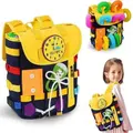Toddler Backpack With Buckles And Learning Activity Toys - Felt Book Bag For Children - Development Of Fine Motor Skills And Basic Life Skills - Travel Toys For Children - Ideal Gift For 12 Months+