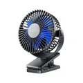Portable Clip on Fan Battery Operated,Small Powerful USB Desk Fan,3 Speed Quiet Rechargeable Mini Table Fan,360� Rotate Personal Cooling Fan for Home Office Stroller Camping (Black)