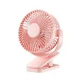 Portable Clip on Fan Battery Operated,Small Powerful USB Desk Fan,3 Speed Quiet Rechargeable Mini Table Fan,360� Rotate Personal Cooling Fan for Home Office Stroller Camping (Pink)