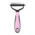 Pets Fur Knot Cutter Dog Grooming Shedding Tools Pet Cat Hair Removal Comb Double Sided Brush Pet Products(1 Pack,Pink)