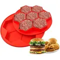 Hamburger Patty Maker, Silicone Hamburger Press and Freezer Container, 7 in 1 Small Mold, Meat Slider Trays, Ground Meat Freezer Storage Containers
