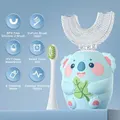Kids U Shaped Electric Toothbrush with 2 Brush Head,Cartoon Koala Auto Sonic Toothbrush for Children Age 2-7,360� Full Mouth Cleaning