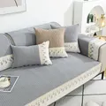 Four seasons of universal new Cotton Quilted Sofa Couch Cover Embroidery Non-Slip Sofa Slipcover for Dogs, Children, Pets Furniture Protector 90*160cm