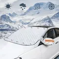 Car Windscreen Cover Winter Windshield Snow Cover Car Frost Windscreen Cover With Side Mirror Covers Thick Magnetic 145 * 116cm