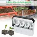 Handheld soil blocker, 2 Inches Soil Block Maker Zinc Alloy Handheld Soil Blocking Tool for Seedlings Cuttings Garden Greenhouse