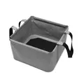 Foldable Portable Fishing Square Hiking Washing Water Container Backpacking Car Wash Basin Bucket (Gray)