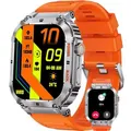 Smart Watch,100M Waterproof Rugged Military Smartwatch with Bluetooth Call(Answer/Dial Calls) 2-inch Utral Large HD Display 70 Days Extra Long Battery Life,100+ Sports Modes Fitness Tracker (Orange)