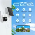 Solar WIFI Security Camera Battery Outdoor Wireless CCTV PTZ Spy Surveillance 2K 4G Home Dual Lens 5dBi 3MP PIR Detect Night Vision IP66