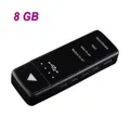 USB801 Rechargeable High-Definition Recorder + MP3 Player - Black (8GB)