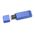K1 Digital MP3 Voice Recorder USB TF Card Reader - White + Blue